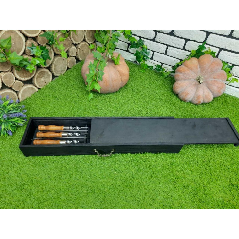 Подарочный шампура в деревянном кейсе (LK-008)