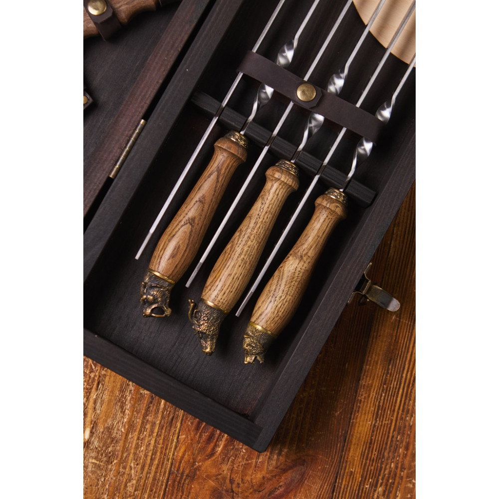 Преміальний набір шампурів М'ясні пригоди у кейсі