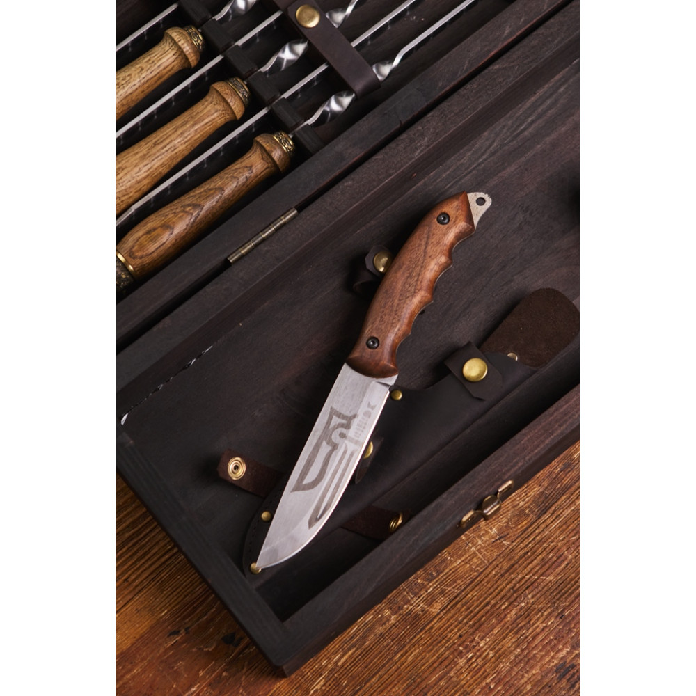 Преміальний набір шампурів М'ясні пригоди у кейсі