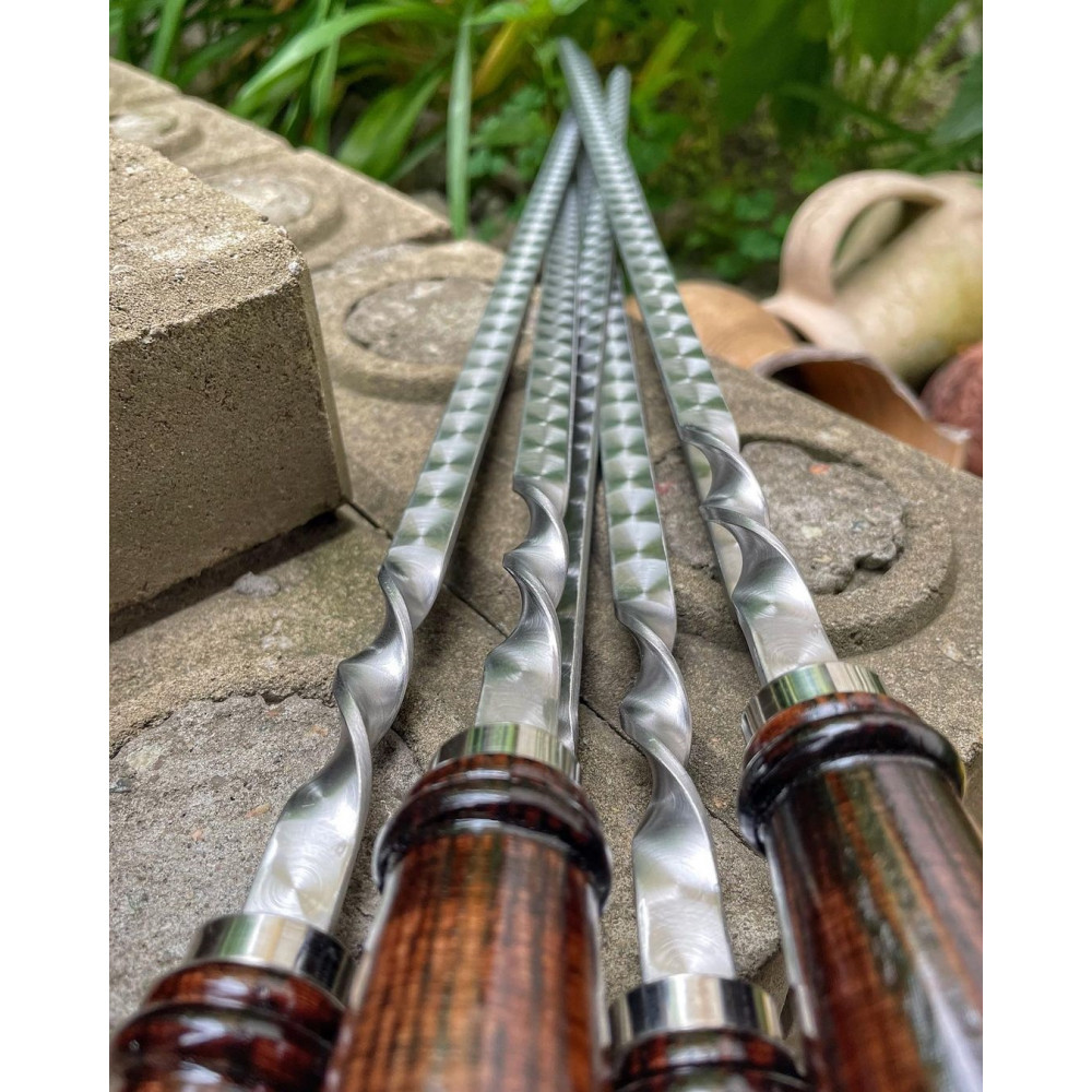 Премиальный набор шампуров с бронзовыми головами животных