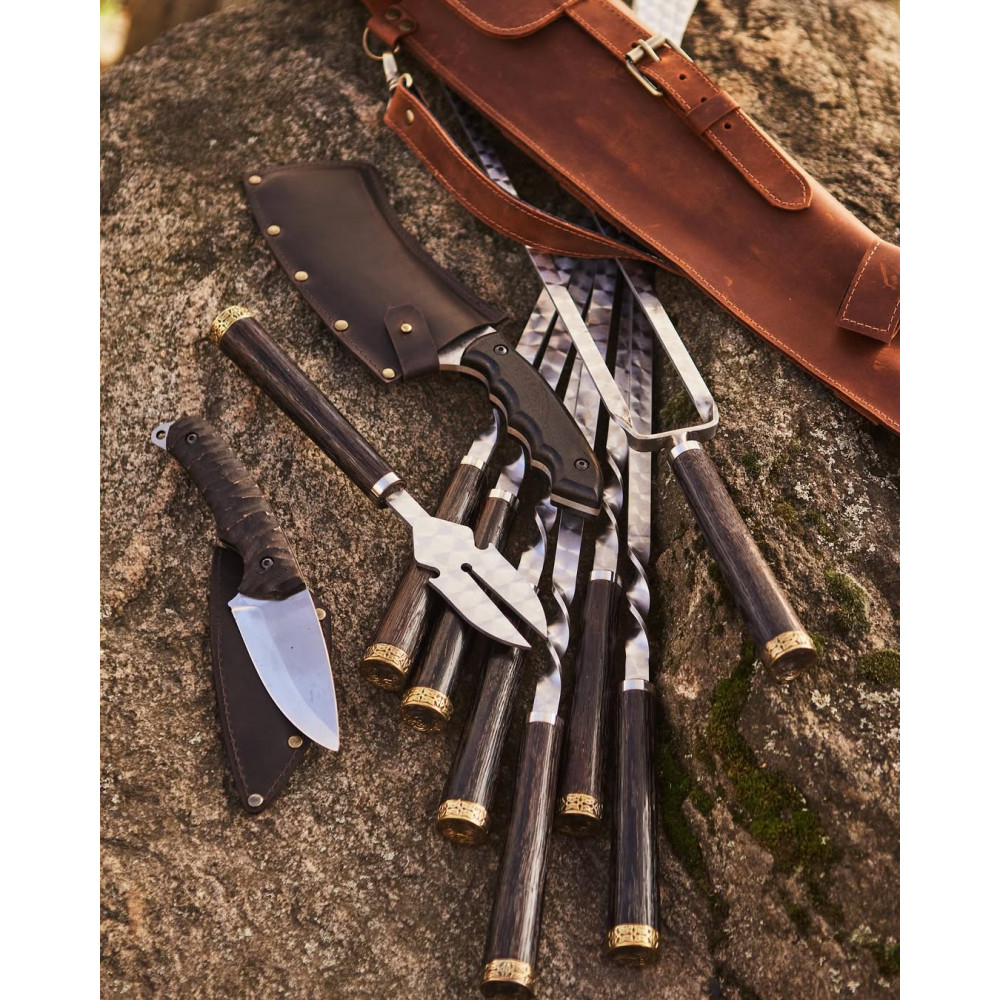 Премиальный набор шампуров с бронзой в чехле Джокер