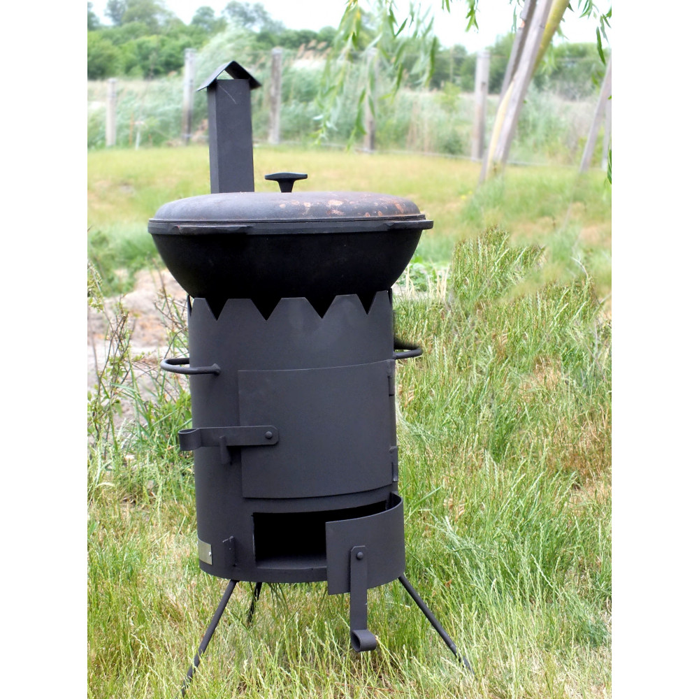 Печь под казан 6-10 л со съемной трубой, 3 мм.