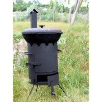 Печь под казан 6-10 л со съемной трубой, 3 мм.