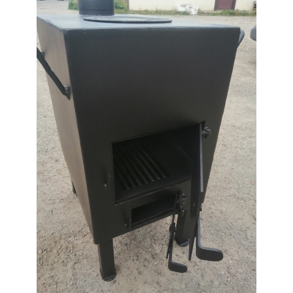 Піч 5 мм з вторинною камерою допалу опалювально-варильна буржуйка 