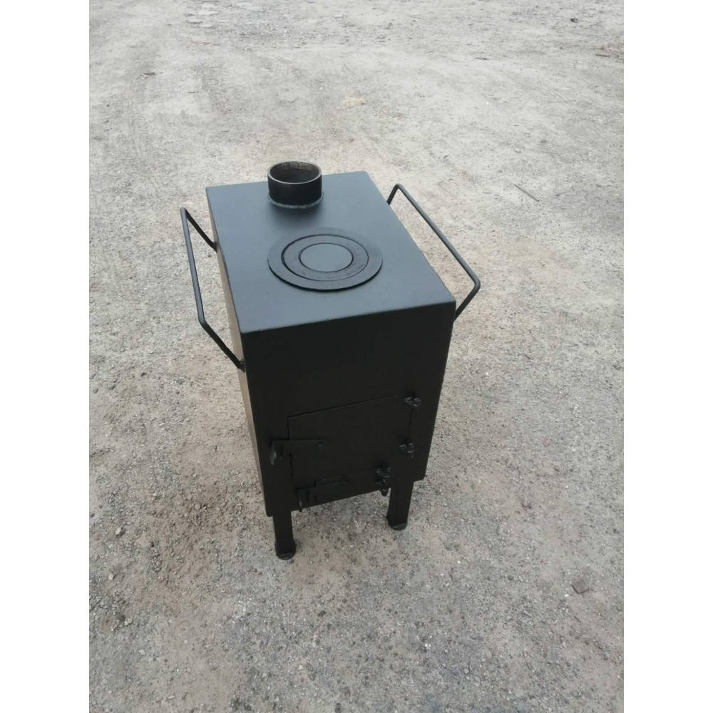 Піч 5 мм з вторинною камерою допалу опалювально-варильна буржуйка 