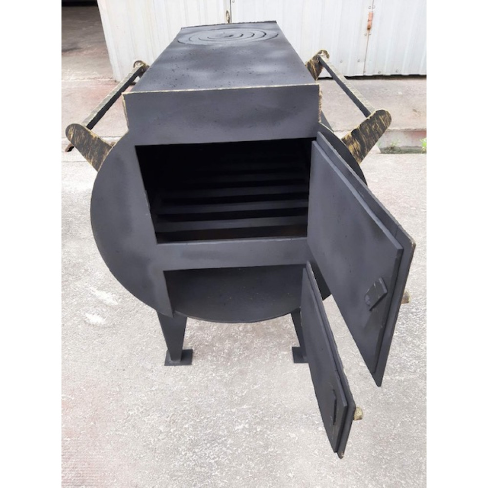 Піч буржуйка 5 мм опалювально-варильна 10 кВт