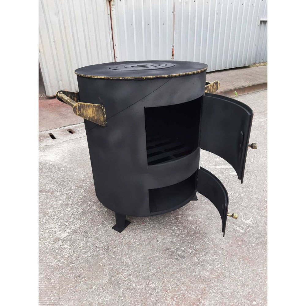 Піч буржуйка 6 мм опалювально-варильна до 50 кв м