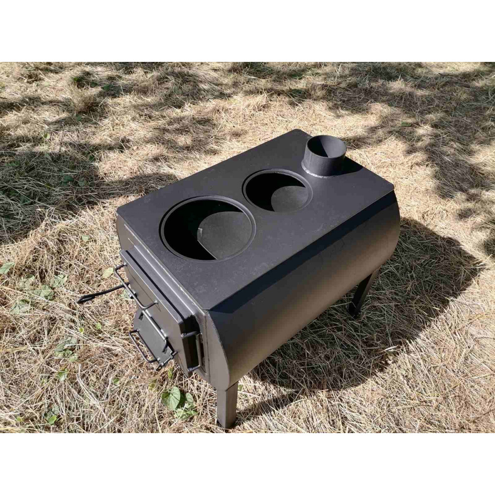 Печь буржуйка отопительно-варочная с двумя конфорками