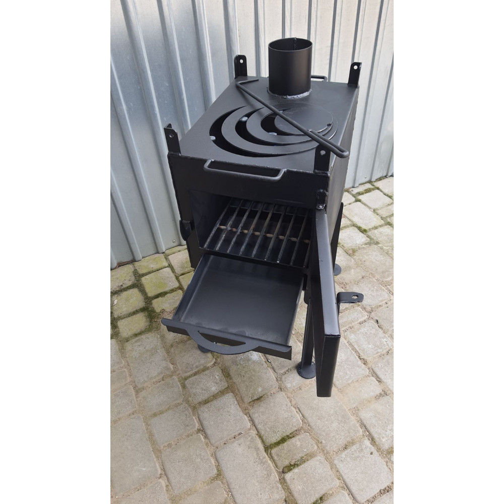 Піч буржуйка опалювально-варильна, сушарка для взуття та одягу