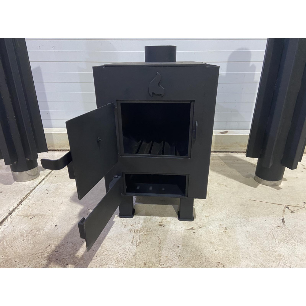 Піч буржука 4 мм з радіаторами опалювально-варильна