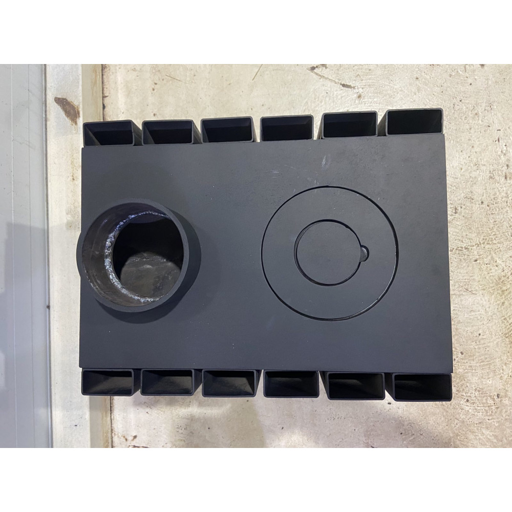 Піч буржука 4 мм з радіаторами опалювально-варильна