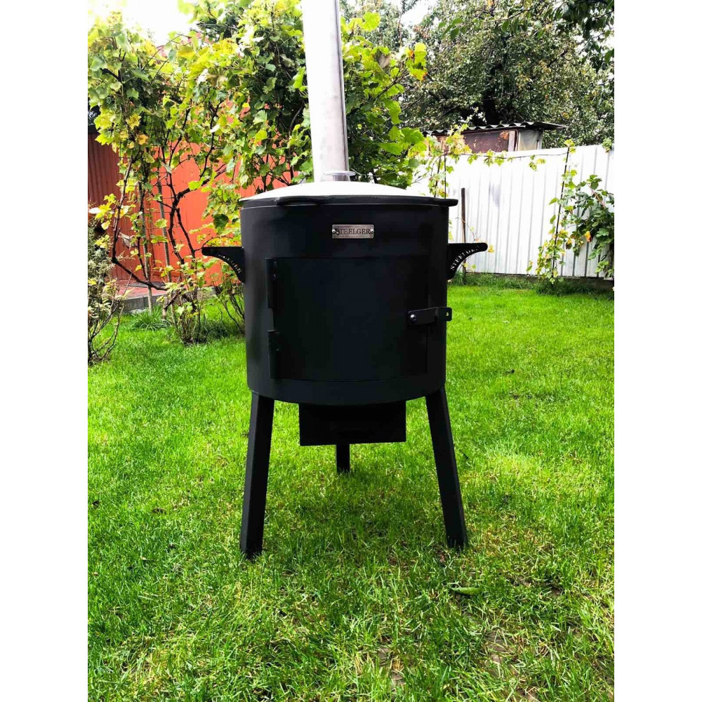 Піч для казана 6-22 літри, 4 мм Steelger Professional з трубою