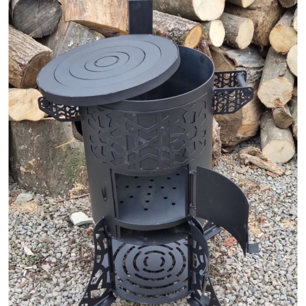 Піч під казан 3 мм 40 см з набірними кільцями та трубою