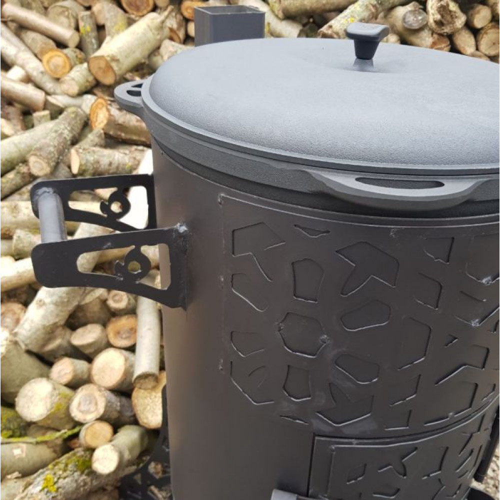 Піч під казан 3 мм 40 см з набірними кільцями та трубою