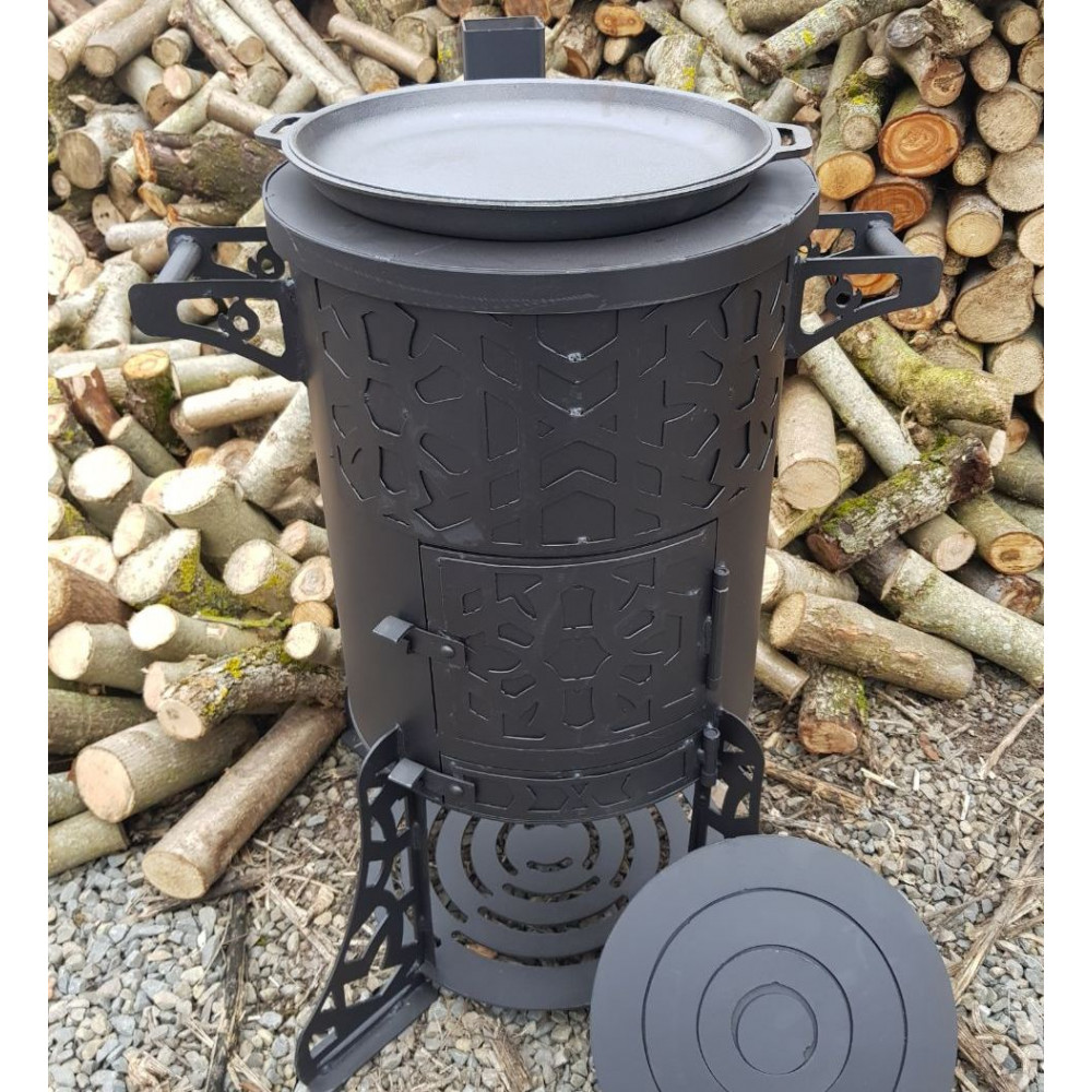 Піч під казан 3 мм 40 см з набірними кільцями та трубою