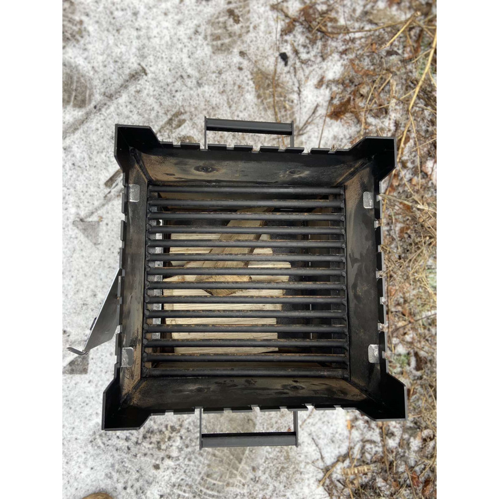 Піч під казан 35 см з кільцями та решіткою-гриль