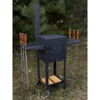 Печь под казан 4 мм с трубой и столиками