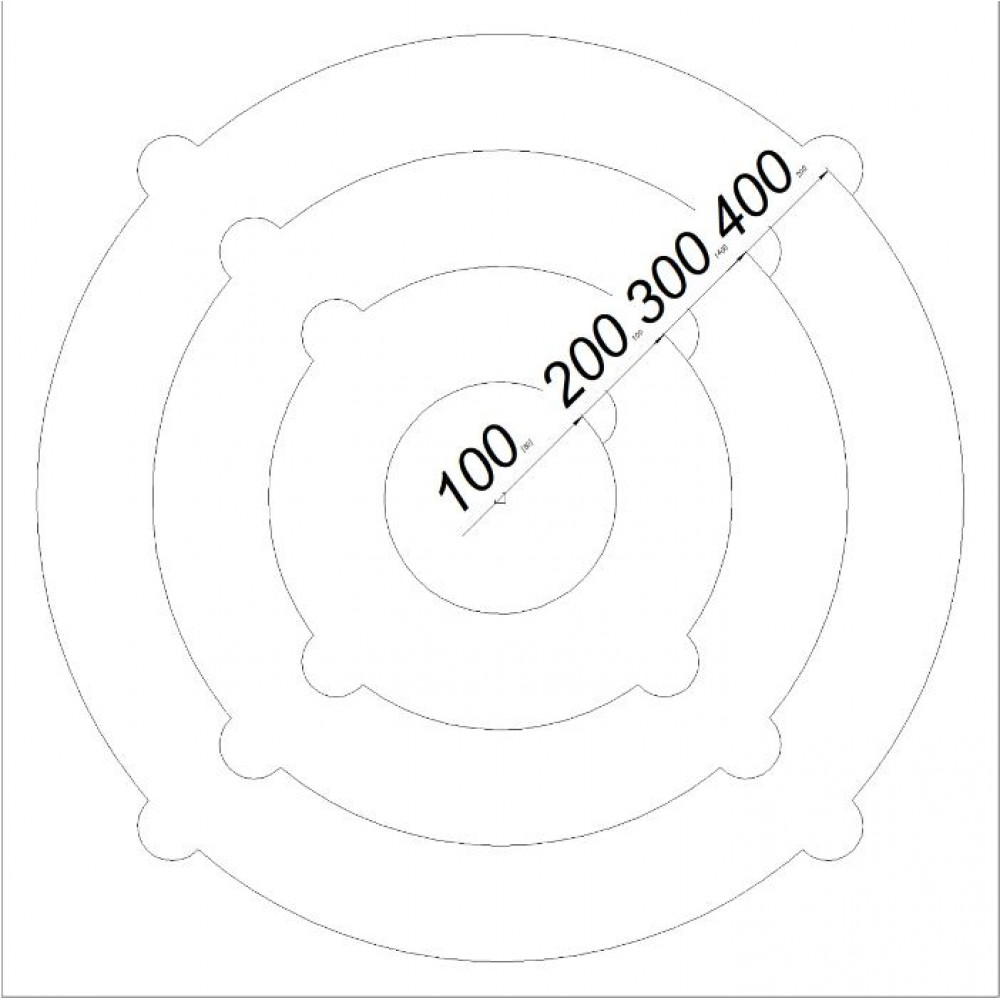 Печь под казан 4 мм, диаметр 40 см с наборными кольцами