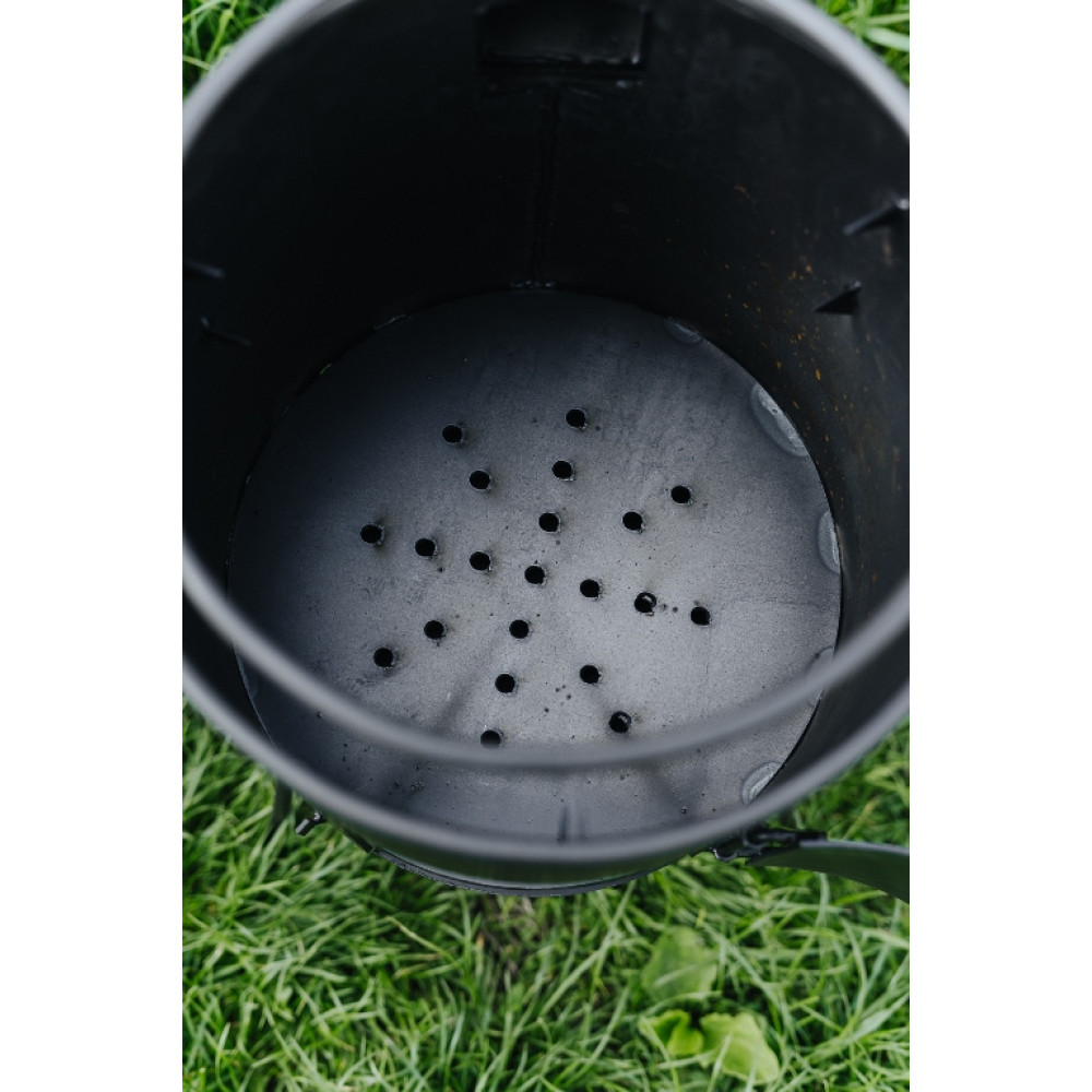 Піч під казан 40 см з трубою та решіткою-гриль