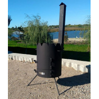 Печь под казан 40 см с трубой