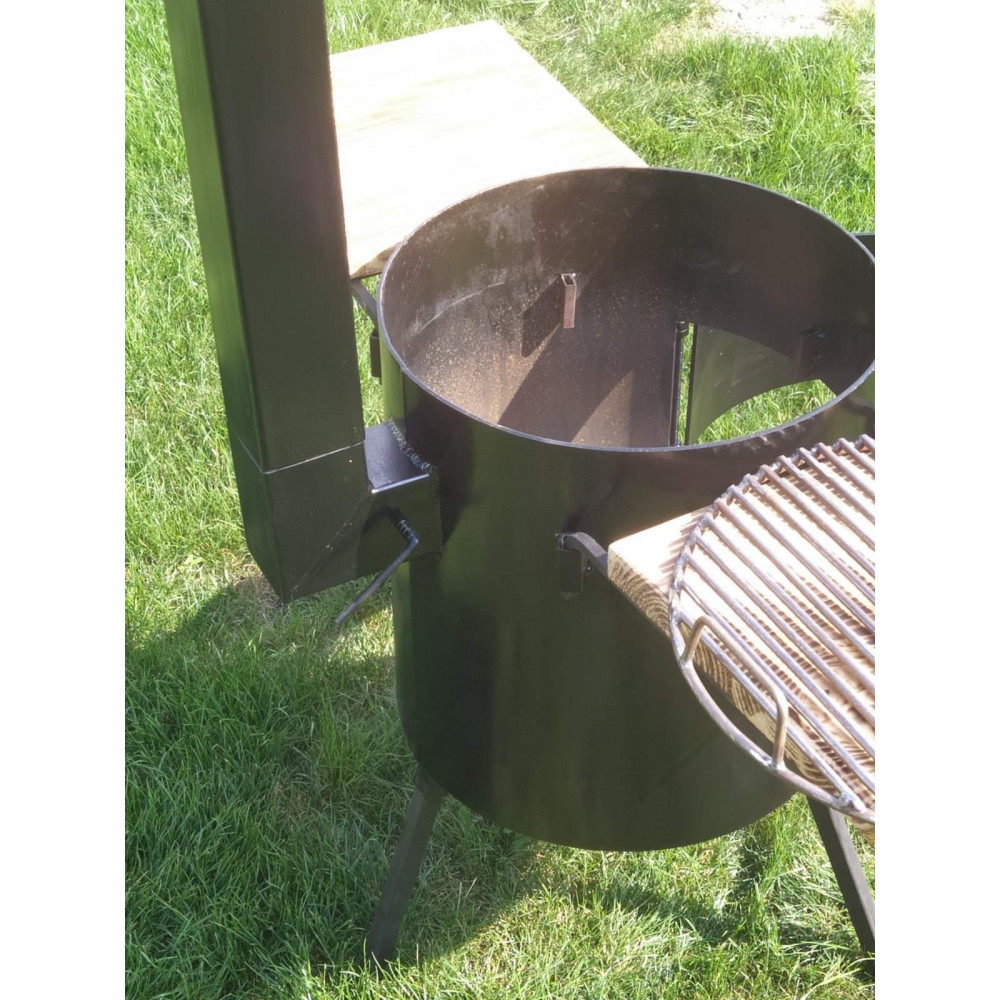 Піч під казан 40 см зі столиками та трубою
