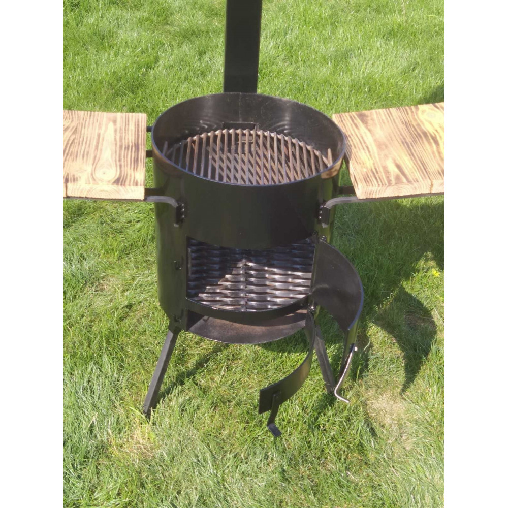 Піч під казан 40 см зі столиками та трубою