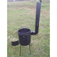 Печь под казан 6-10 л с трубой, 30 см