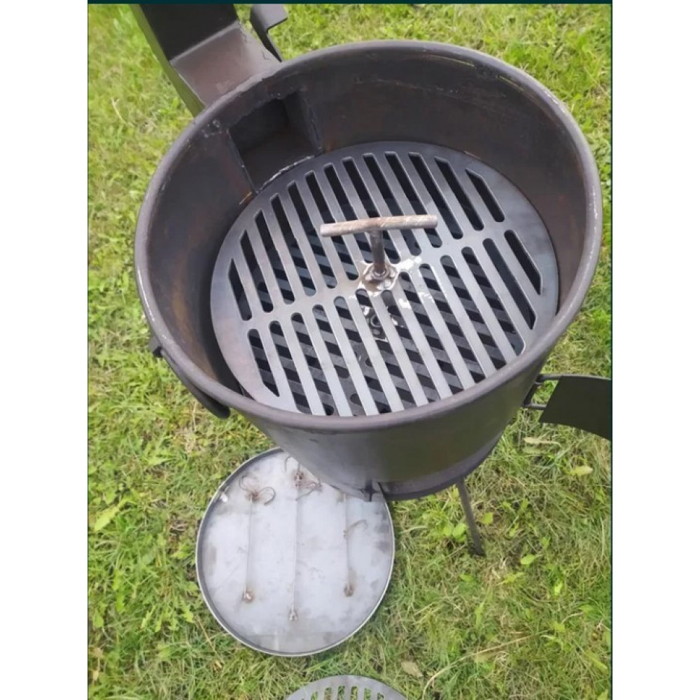 Піч під казан з коптильнею та грилем (30 см)