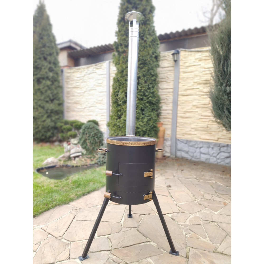 Піч під казан на 12-17 л з трубою