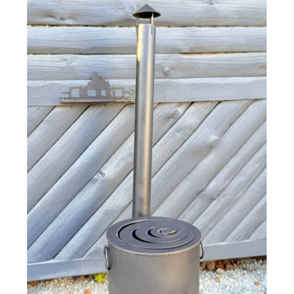 Піч під казан на 6-17 л з решіткою-гриль та зйомними кільцями