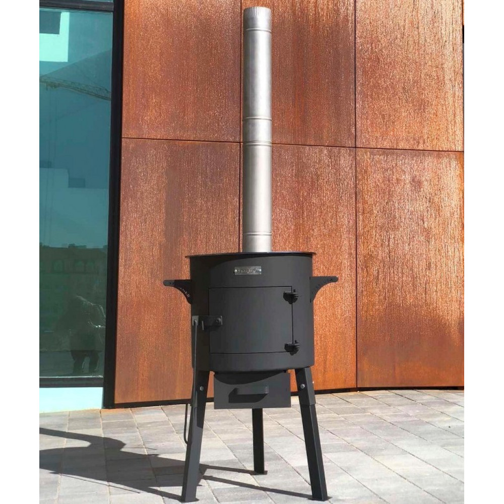 Піч під казан, діаметр 40 см, 4 мм Steelger Premium з трубою