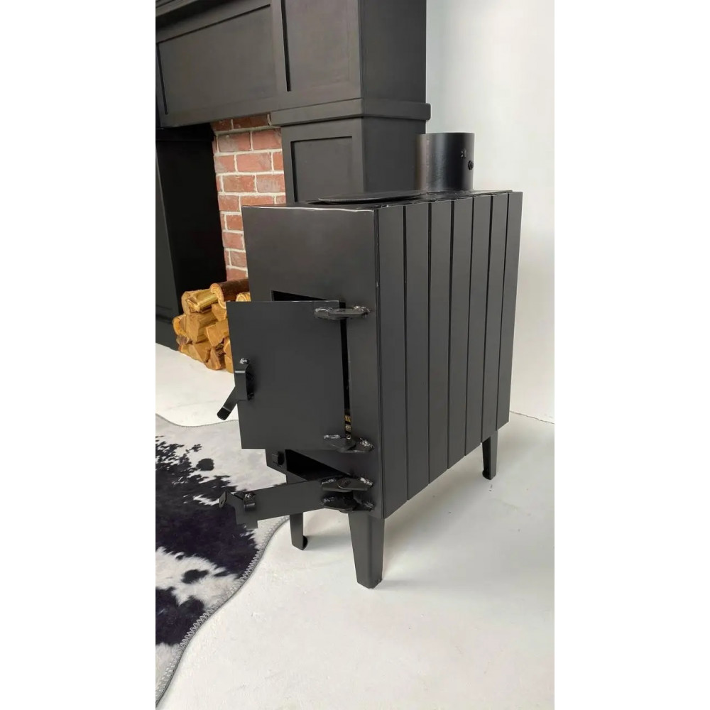 Піч-буржуйка 4 мм з радіатором та варильною поверхнею 5 мм.