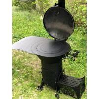 Піч-гриль під казан 8-22 л. з коптильнею Queen