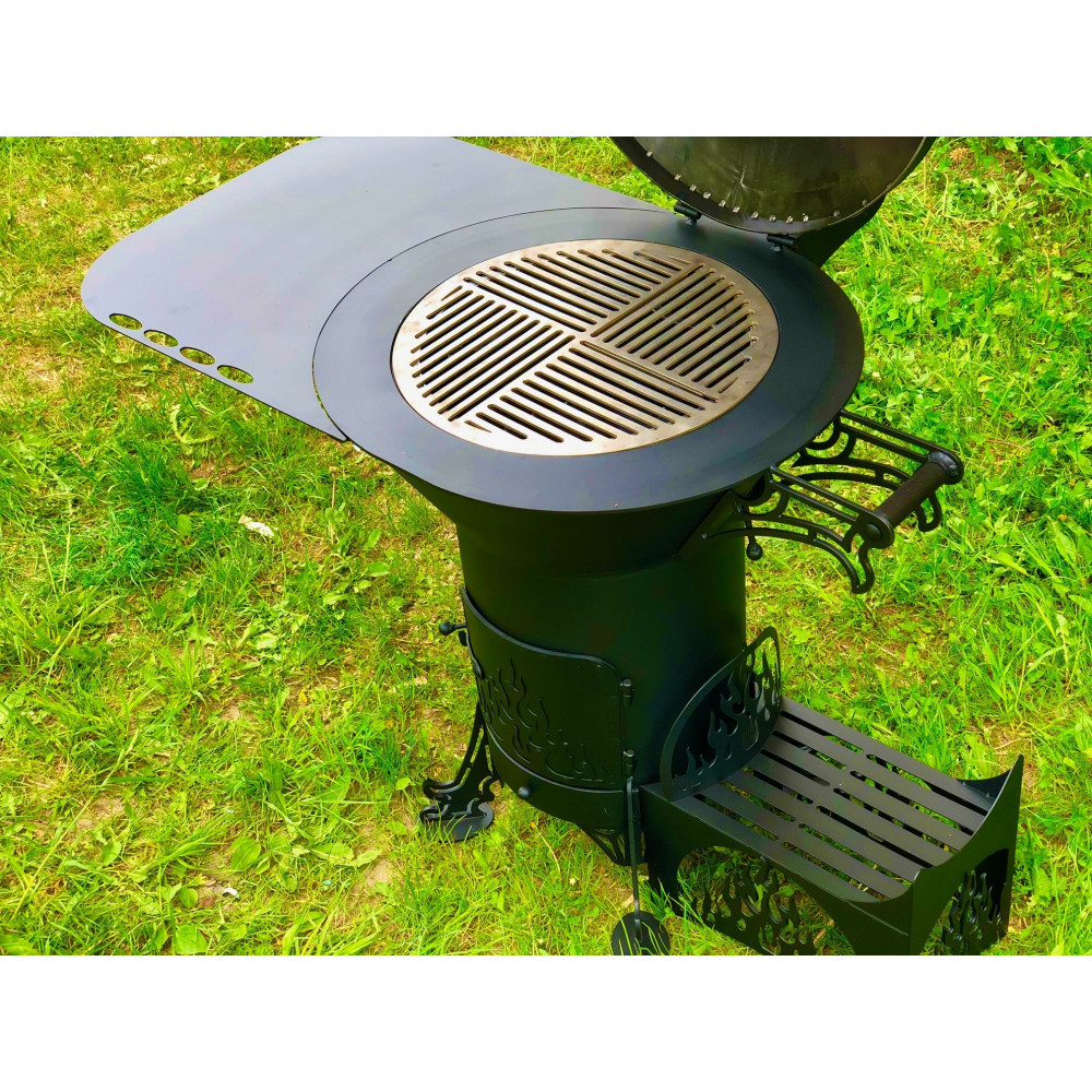 Піч-гриль під казан 8-22 л. з коптильнею Queen