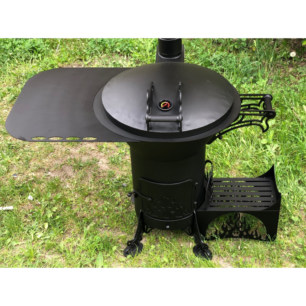 Піч-гриль під казан 8-22 л. з коптильнею Queen