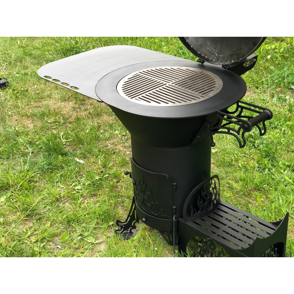 Піч-гриль під казан 8-22 л. з коптильнею Queen