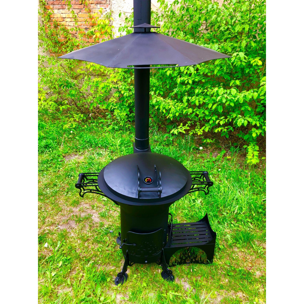 Піч-гриль під казан 8-22 л. з коптильнею Queen-MAXI