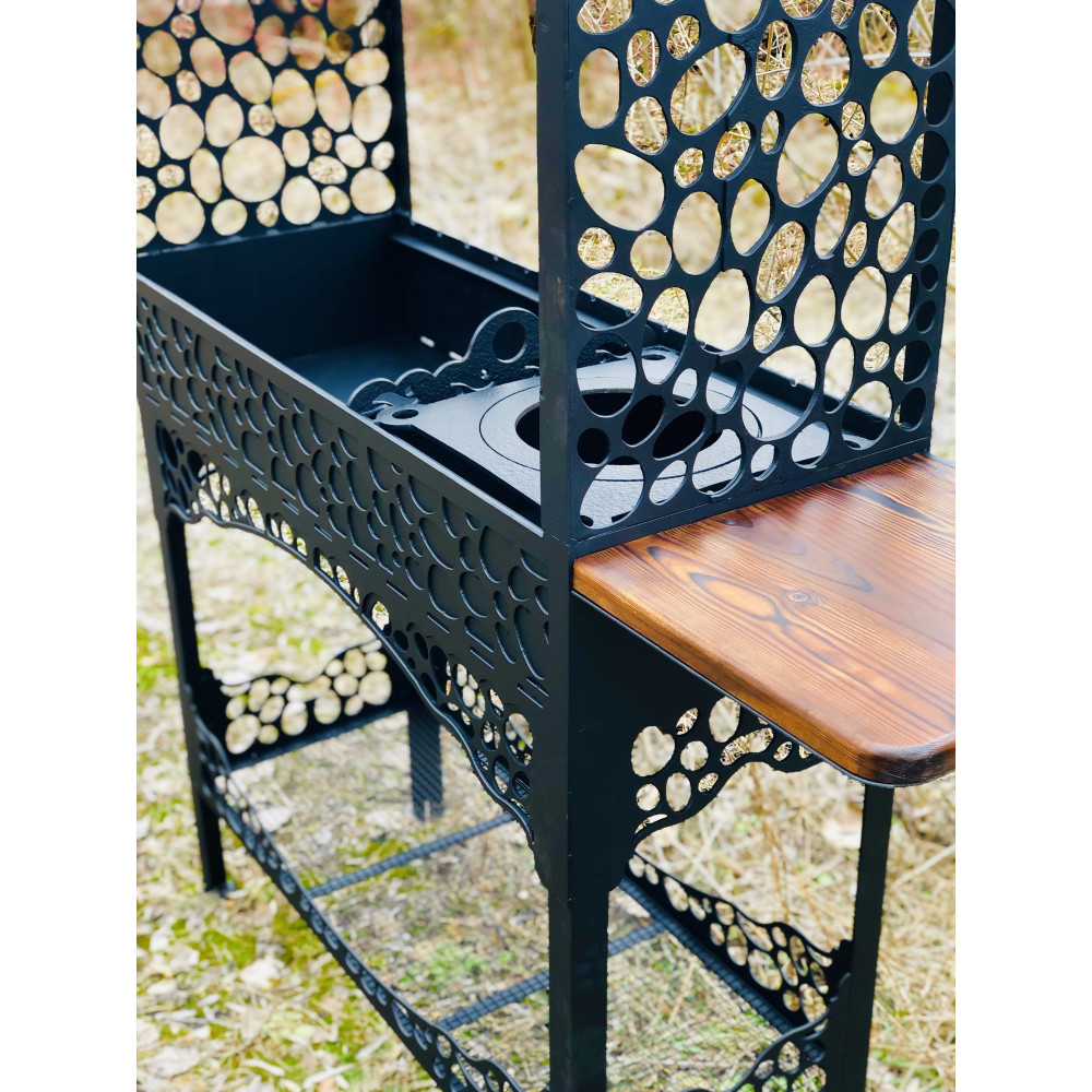 Стационарный мангал CALIFORNIA на 13 шампуров и подставкой под казан