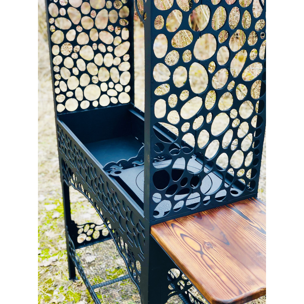 Стационарный мангал CALIFORNIA на 13 шампуров и подставкой под казан