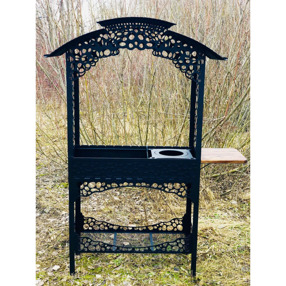 Стационарный мангал CALIFORNIA на 13 шампуров и подставкой под казан