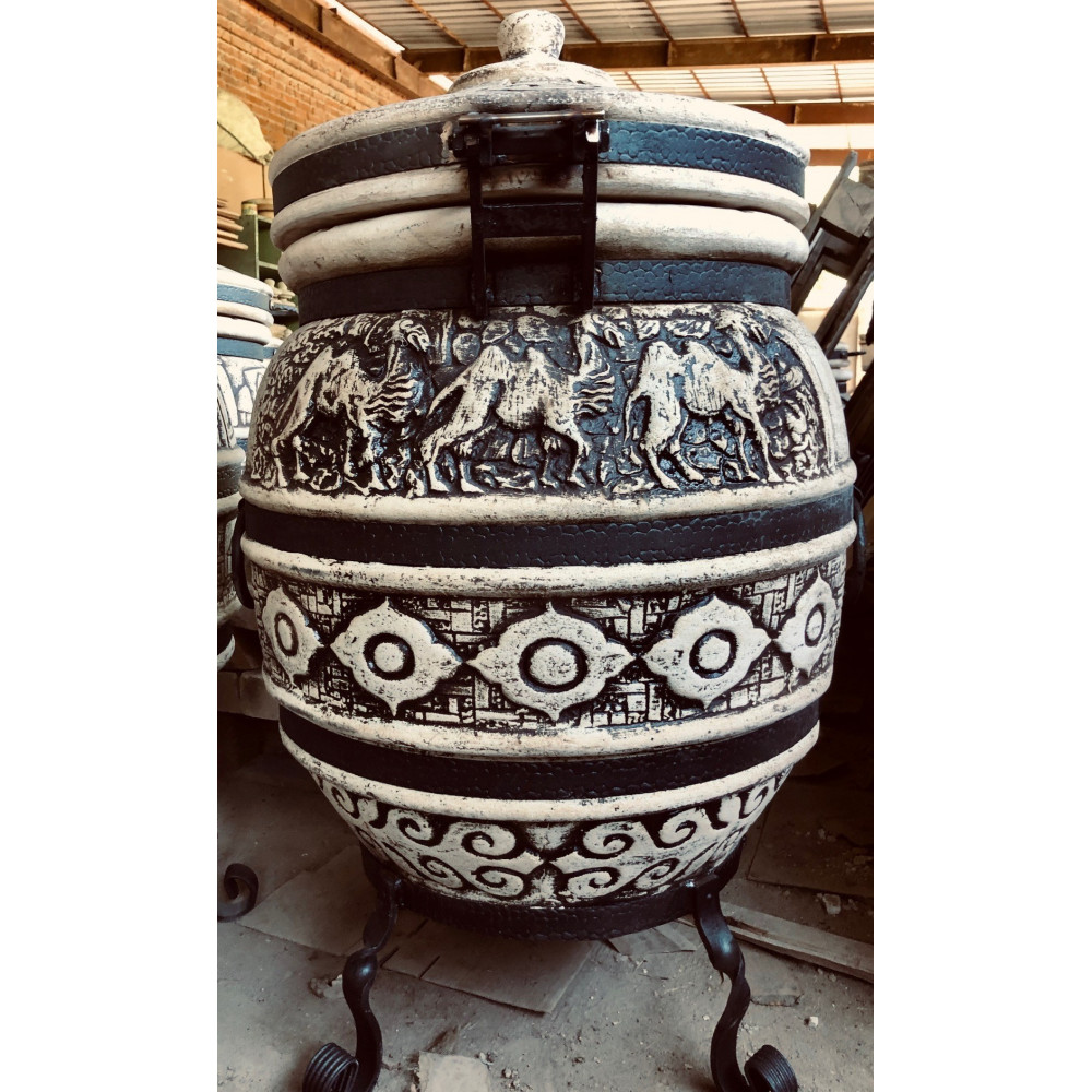 Тандир на 110 л Camel з кришкою Easy Open + ПОДАРУНОК: кочерга, совок, хрестовина