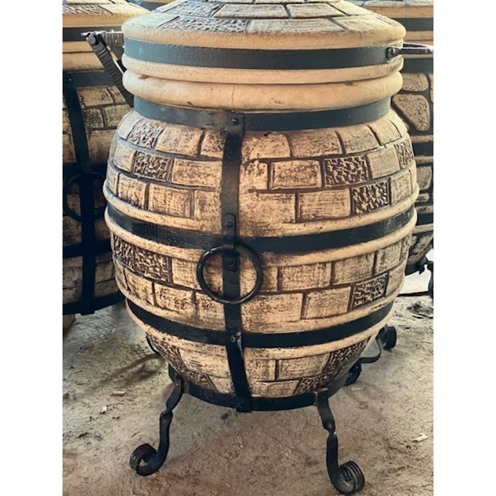 Тандир на 110 л з кришкою Easy Open + ПОДАРУНОК: кочерга, совок, хрестовина