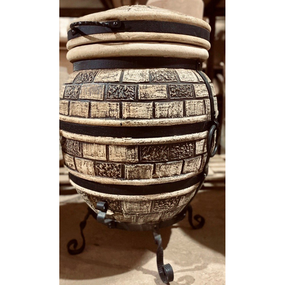 Тандир на 110 л з кришкою Easy Open + ПОДАРУНОК: кочерга, совок, хрестовина