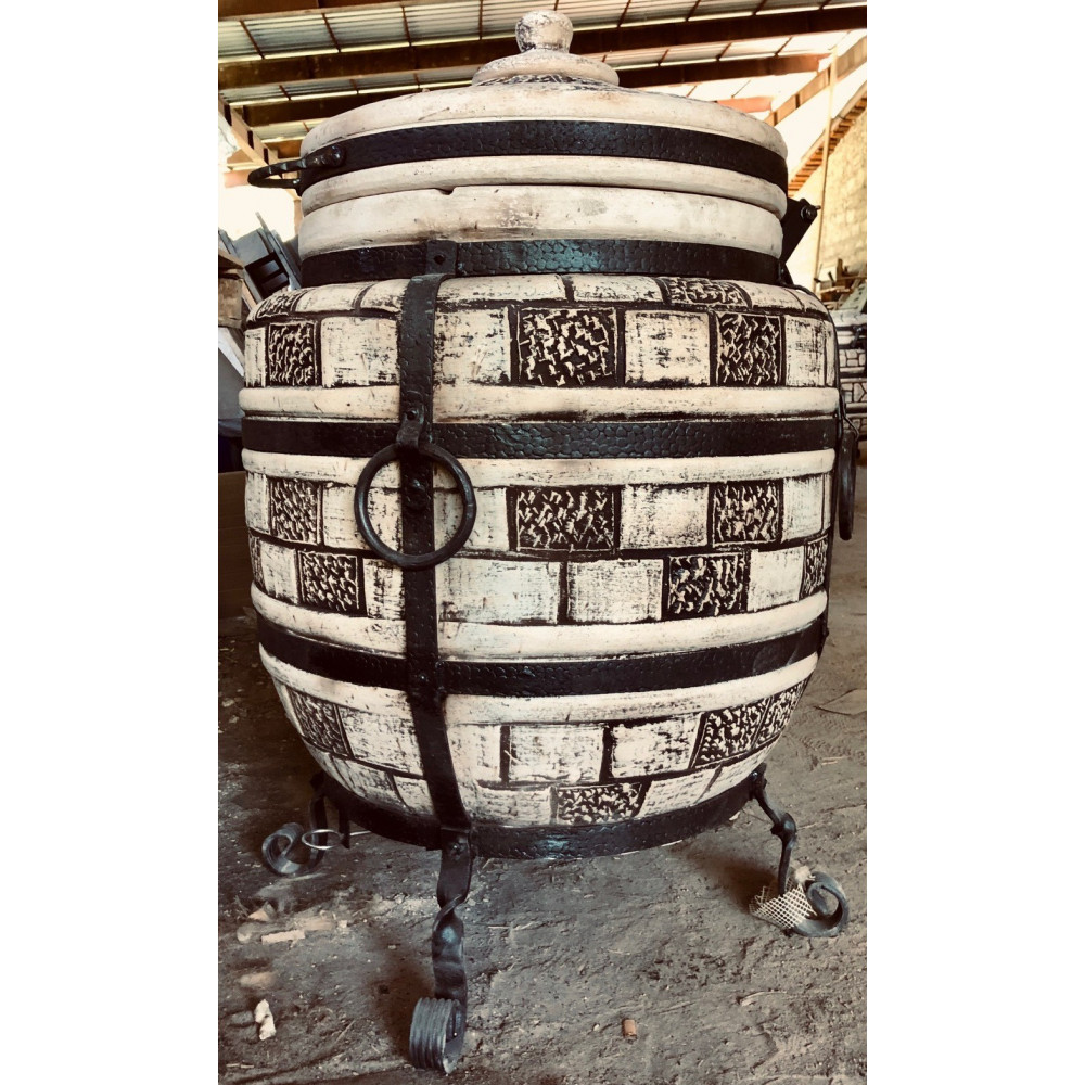 Тандир на 140 л з кришкою Easy Open + ПОДАРУНОК: кочерга, совок, хрестовина