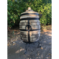 Тандыр на 60 л с крышкой Easy Open + ПОДАРОК: кочерга, совок, направляющая,