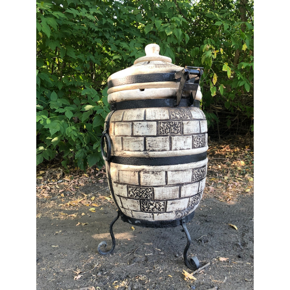 Тандир на 60 л з кришкою Easy Open + ПОДАРУНОК: кочерга, совок, хрестовина