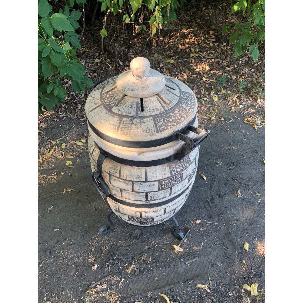 Тандир на 60 л з кришкою Easy Open + ПОДАРУНОК: кочерга, совок, хрестовина