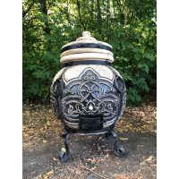 Тандыр на 90 л с крышкой EasyOpen + ПОДАРОК: кочерга, совок, направляющая