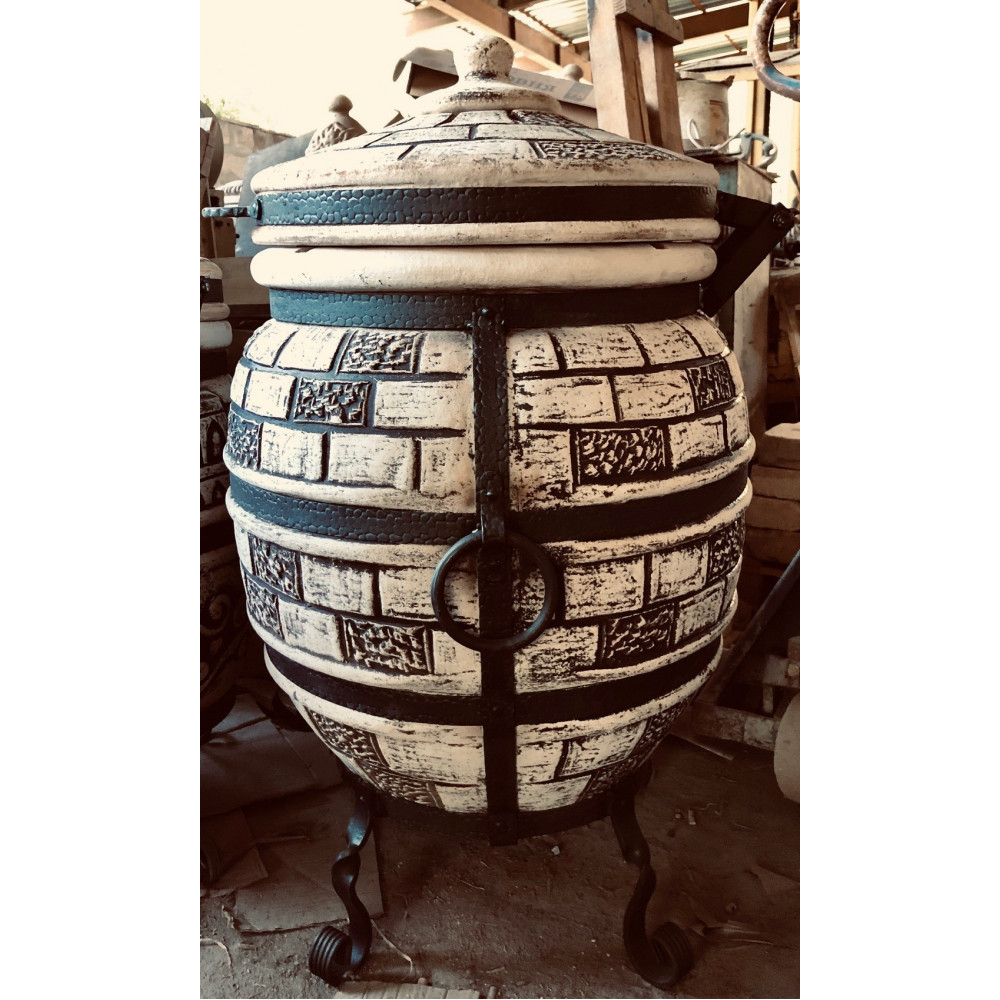 Тандир на 110 л з кришкою Easy Open + ПОДАРУНОК: кочерга, совок, хрестовина