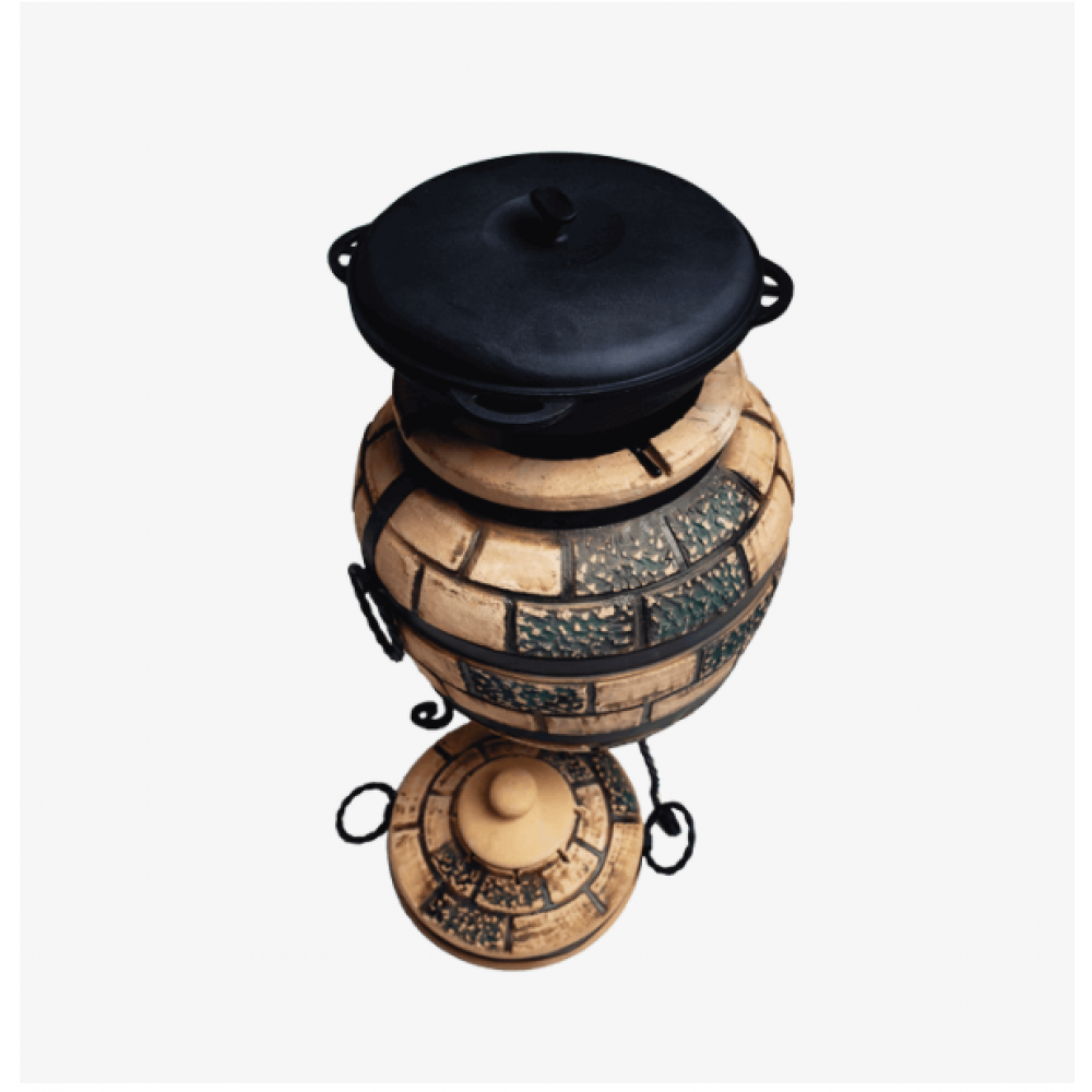 Тандир на 50 л + ПОДАРУНОК: кочерга, совок, хрестовина, гак для м'яса (Т1)